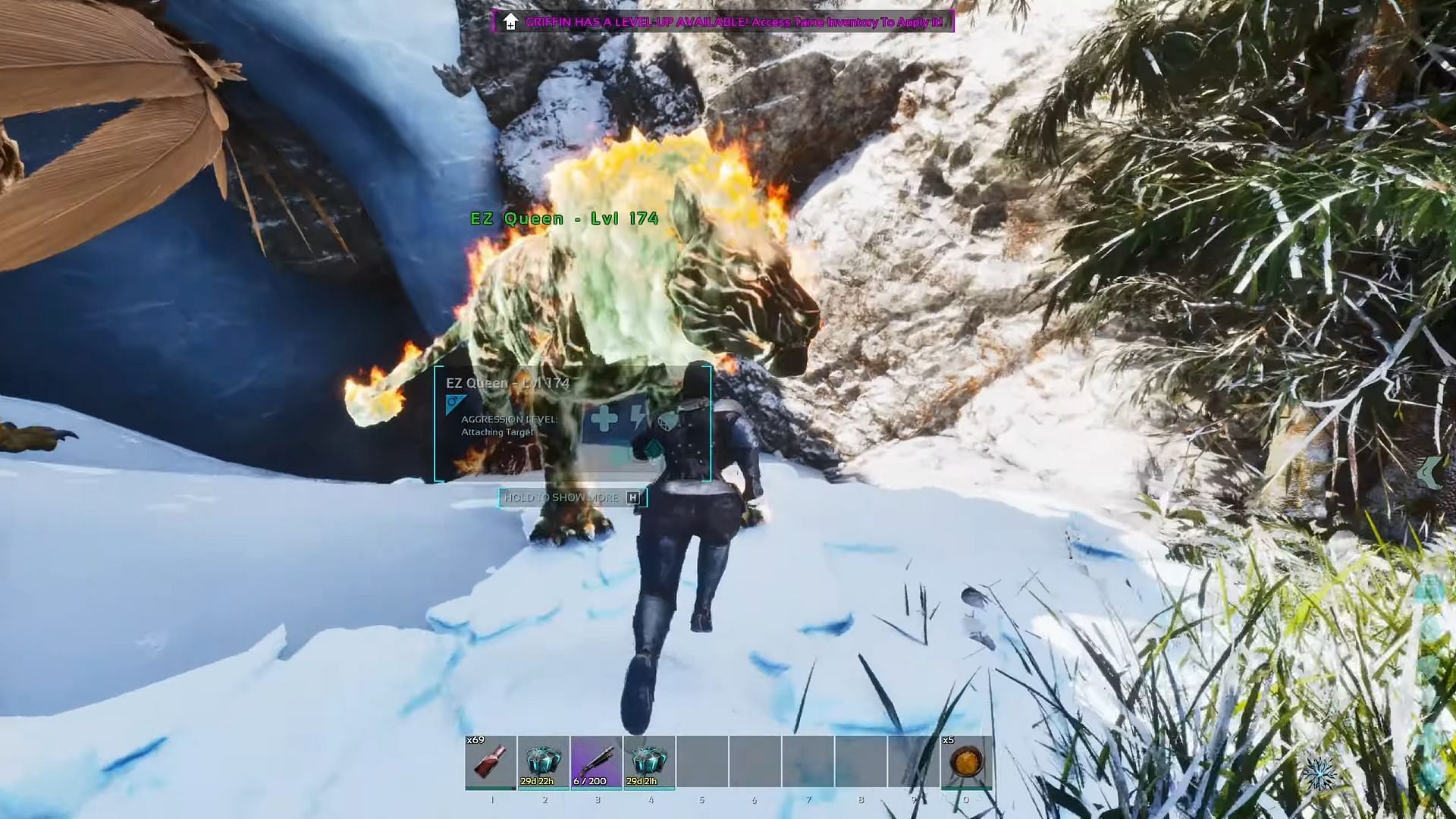 Prepare well to take on the Iceworm Queen in ARK Ragnarok Ascended (Image via Studio Wildcard || YouTube/Jonna-X)